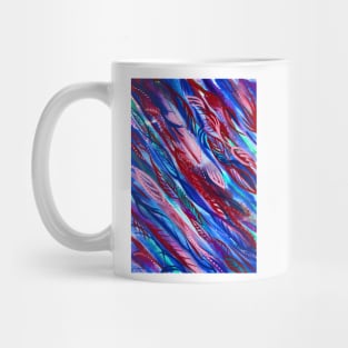 Red Pink and Blue Vines Mug